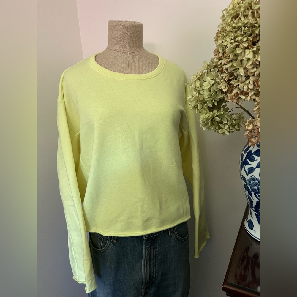 ZARA Florescent Yellow Sweatshirt, size L